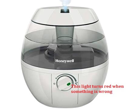 Honeywell humidifier red light